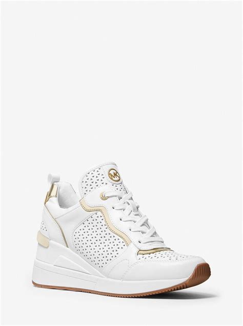 michael michael kors crista perforated trainer|MICHAEL Michael Kors Crista Perforated Trainer.